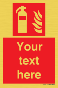 Custom Fire extinguisher Sign